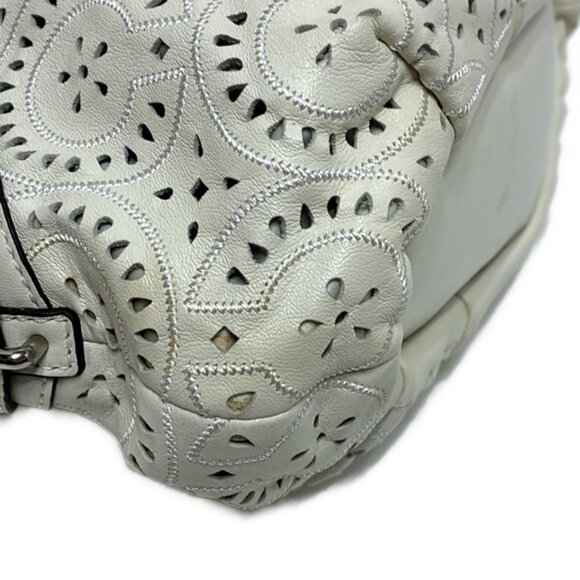 Auth COACH - 16997 Cream Leather Handbag - Picture 10 of 11